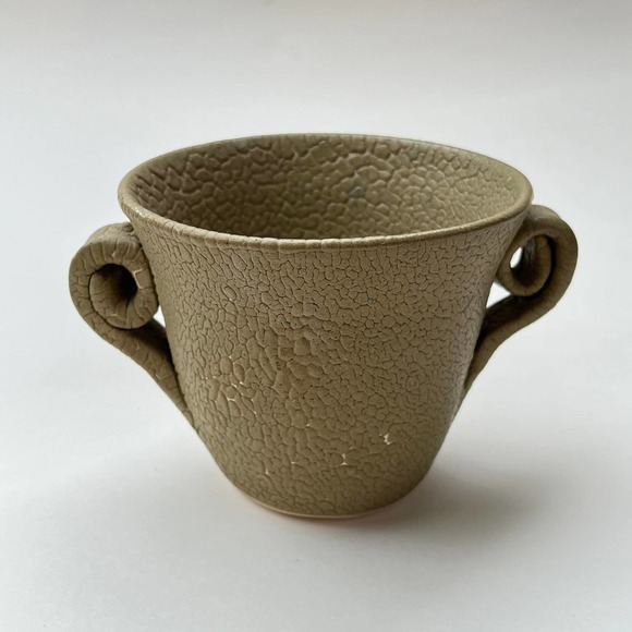 Succulent or Cactus Planter in Olive Green with a Distressed Crackle Finish - Picture 8 of 11